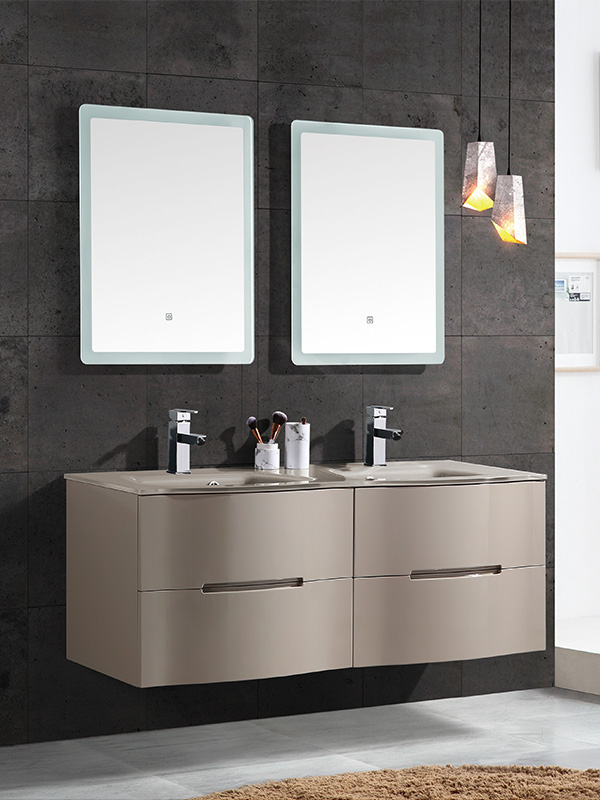 Double bowel Wall mounted Modern Elegant Bathroom Furniture Bathroom Vanity Set